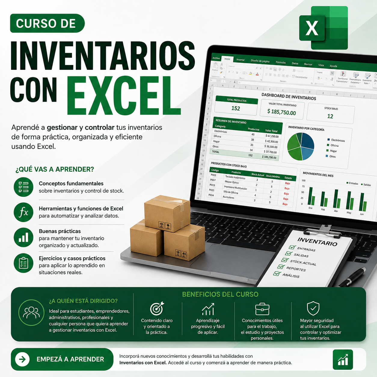 Curso de Inventarios con Excel